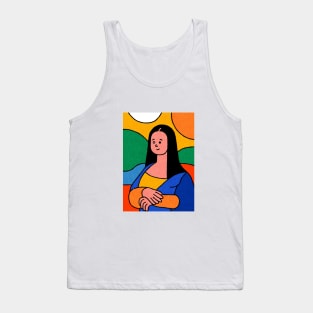 Mona Lisa Pop Art Illustration Tank Top